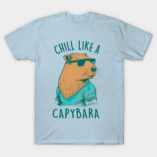 Chill Like A Capybara Design, Respect The Capybara, Cool Capy T-Shirt